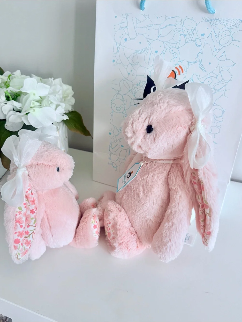 Jellycat Blossom Blush Bunny Cherry Bundle Set! BNWT! Fast shipping
